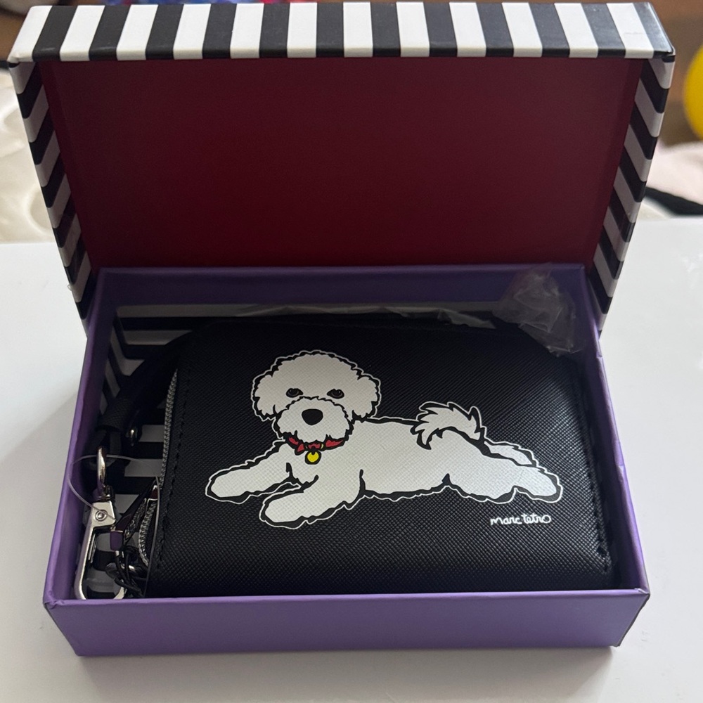 Marc Tetro Black Wristlet with Dog Design